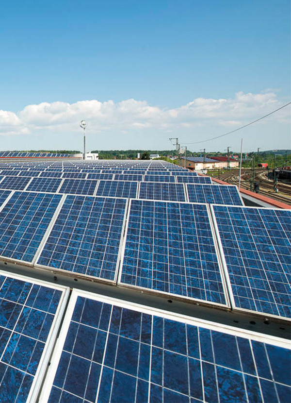 Solardach auf dem Parkhaus der Stadtwerke Aalen